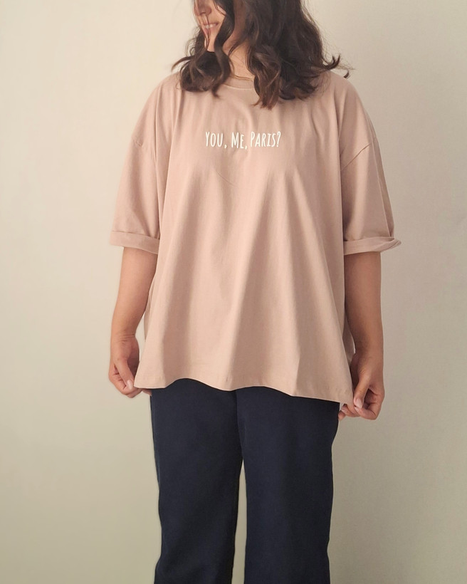تیشرت باکسی آستین پاکتی